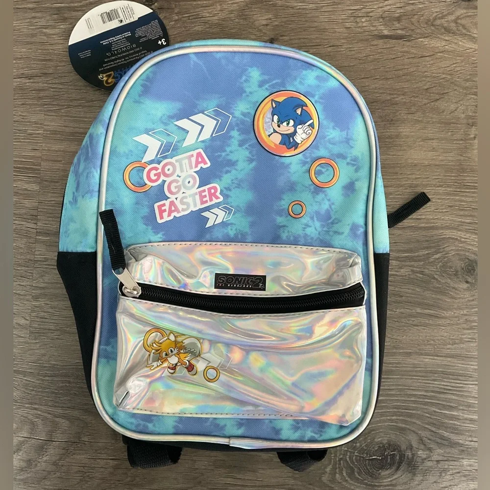 Disney Bioworld Sonic 2 The Hedgehog Mini Backpack 11” - Rare Find